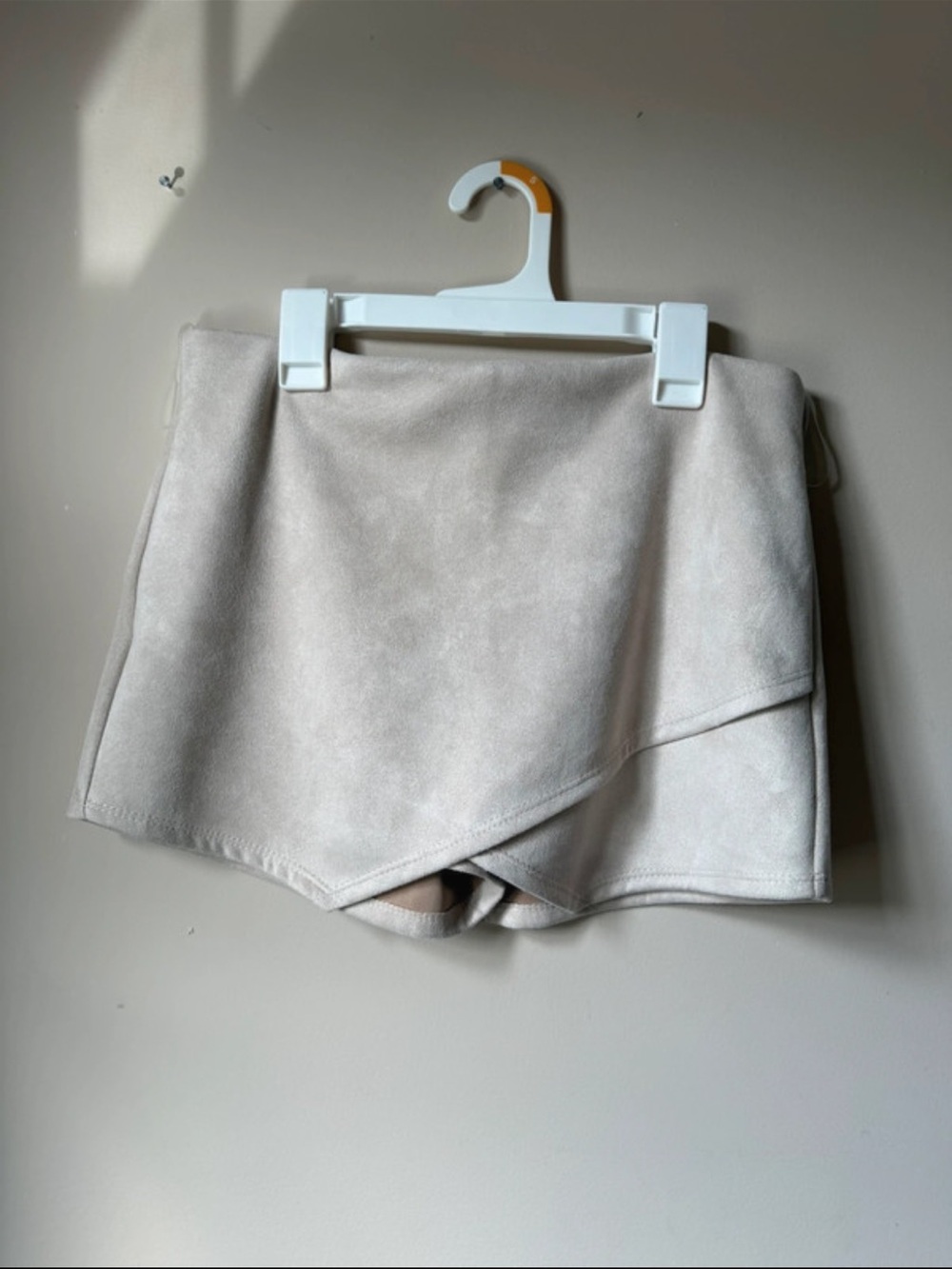 Light tan soft Wrap-Front Skort